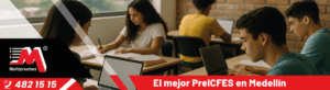 Estudiantes en el mejor PreICFES Medellín preparándose para el ICFES con Multipruebas